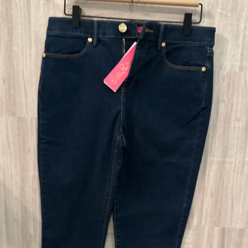 Lilly Pulitzer High Rise Dark Blue Jeans